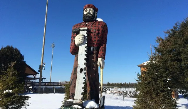 This lumberjack statue in a Tupper Lake park is a constant reminder of the men (and women) who built the town.
