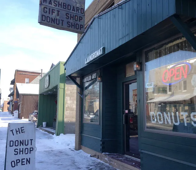 The donut Shop is also a gift shop and a laundromat on Tupper Lake's Main Street. Photo: David Sommerstein.