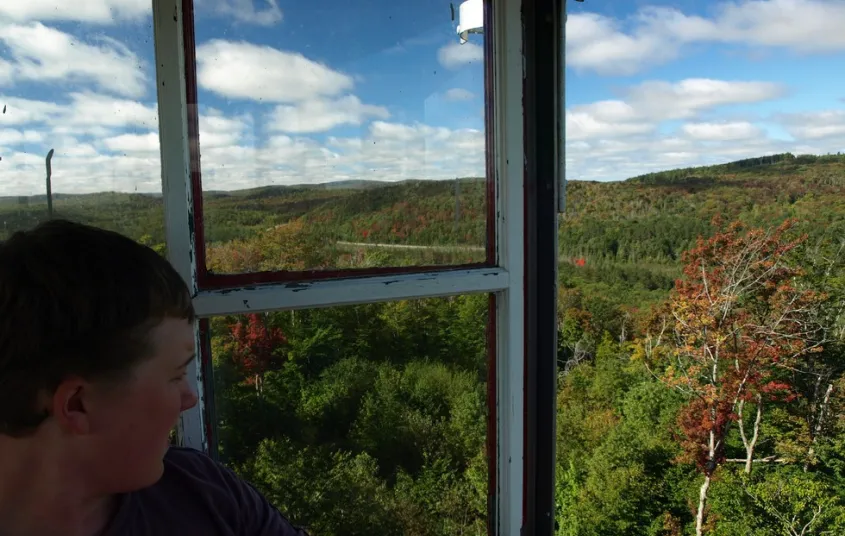 Wonderful views from the fire tower at Cathedral Rock.