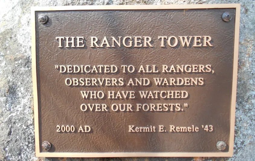 This plaque is dedicated to all rangers&#44; observers and wardens.