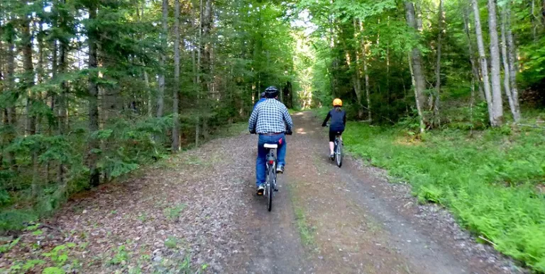 Enjoy riding along gravel roads and double track trails.
