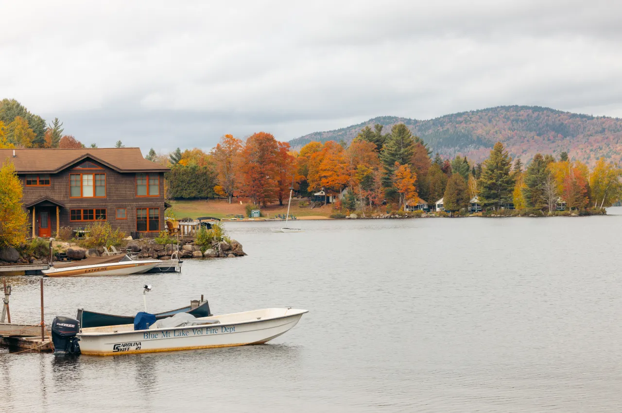 Fall boating in the Adirondacks.