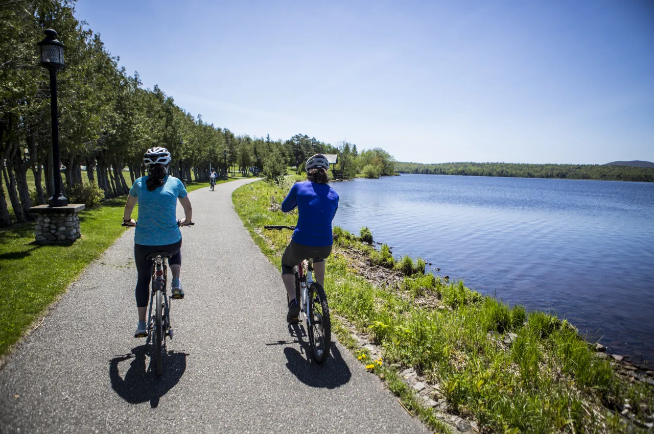 Biking in Tupper Lake.