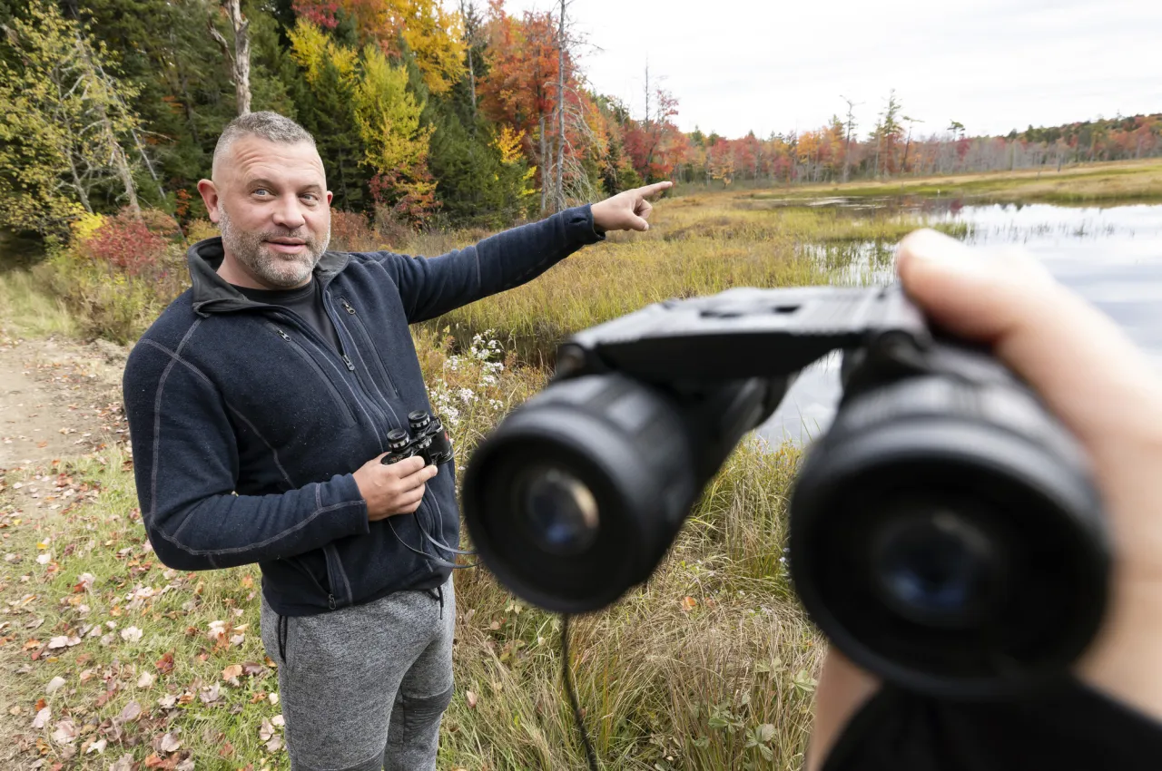 Two fall birdwatchers.