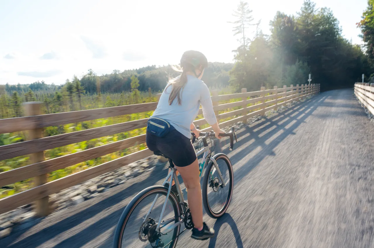 Biking on the Rail Trail.