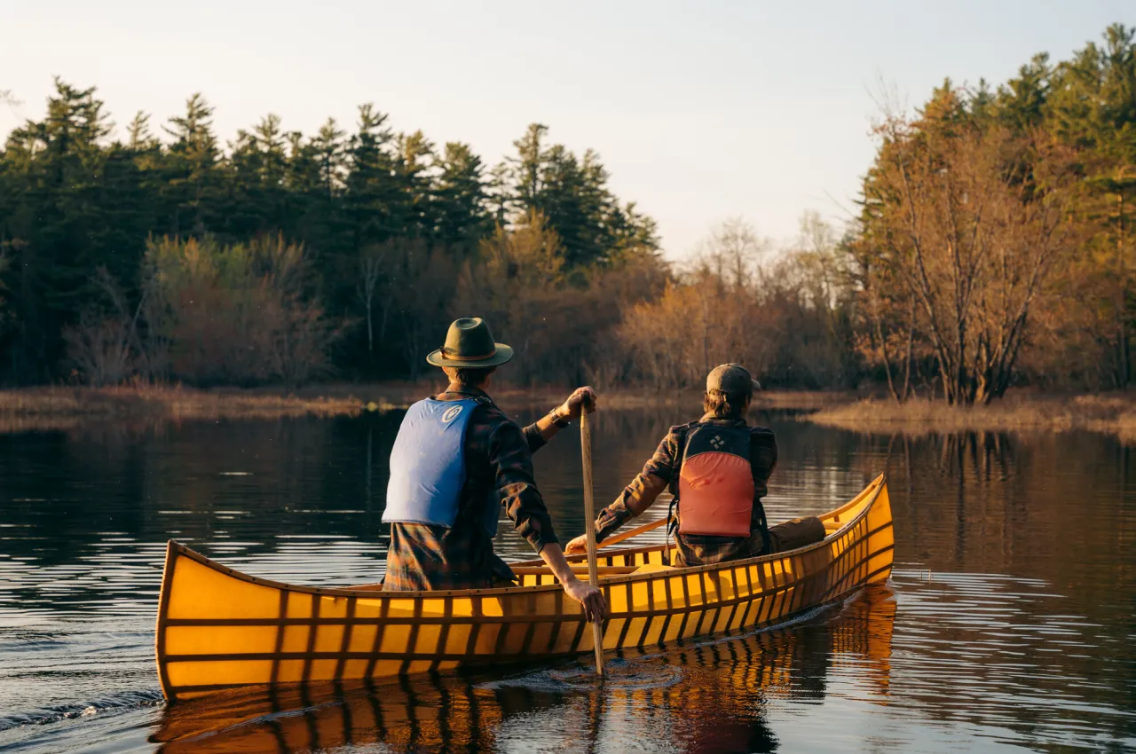 A spring paddle in the Adirondacks.