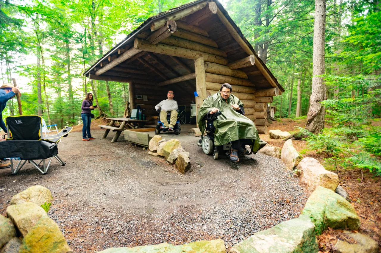 Campers enjoy an accessible campsite at John Dillon Park 