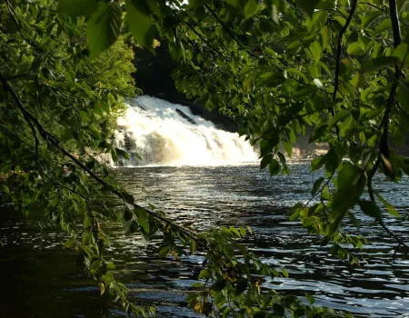 This spectacular falls are part of the Cranberry Lake Waterfall Tour.