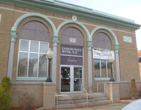 Front entry of Tupper Lake Branch of Community Bank