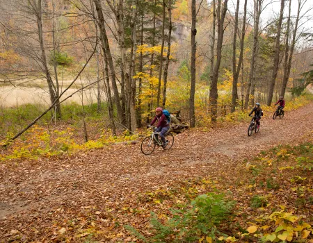 The biking trip from Horseshoe Lake into Low’s Upper Dam.