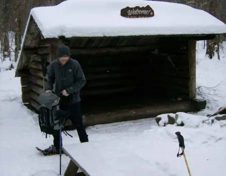 This lean-to is a welcome destination