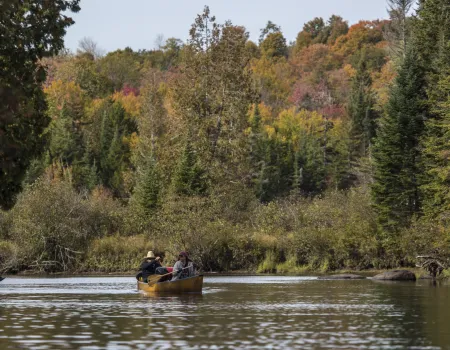 Paddle the Raquette River as part of Carry Falls Reservoir.