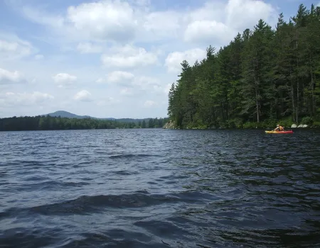 This boat launch gives access to Hoel Pond.