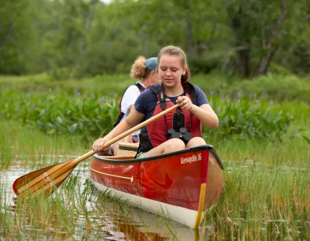 Plenty of paddling on the Raquette River with short