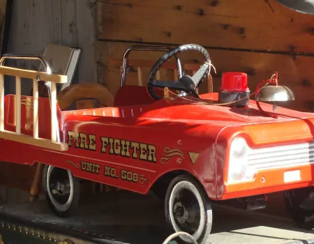 Antique toy fire truck