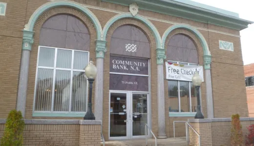 Front entry of Tupper Lake Branch of Community Bank