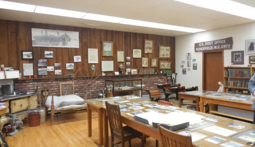 Long table and display cases