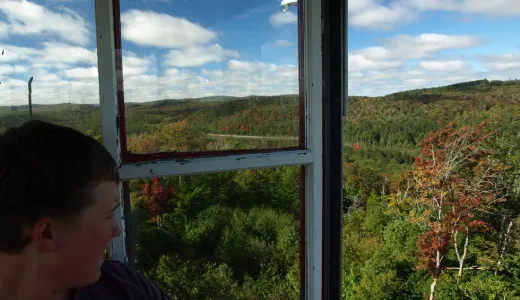 Wonderful views from the fire tower at Cathedral Rock.