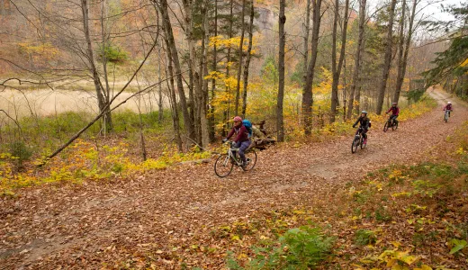 The biking trip from Horseshoe Lake into Low’s Upper Dam.