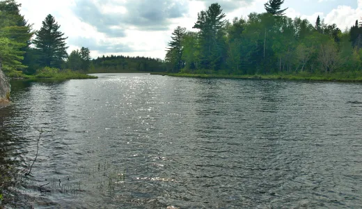 The only way to explore Round Lake is by water.