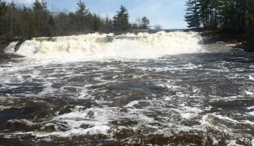 A wide waterfall