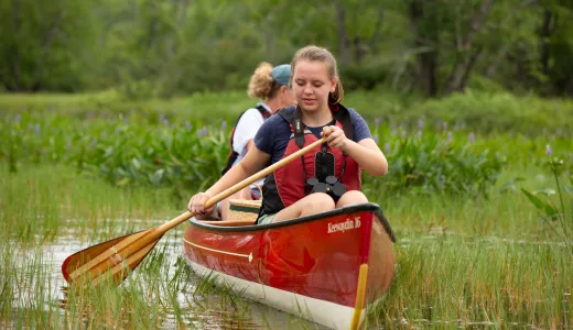 Plenty of paddling on the Raquette River with short