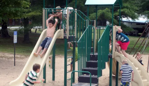 Little Wolf Park has an entire sliding complex.