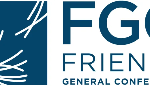 Logo in medium blue friends meeting 