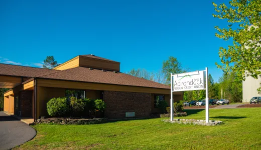 The exterior of the Adirondack Regional Federal Credit Union in Tupper Lake.