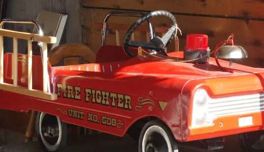 Antique toy fire truck