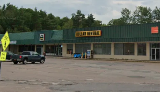 exterior and parking area at Dollar General in Tupper Lake.