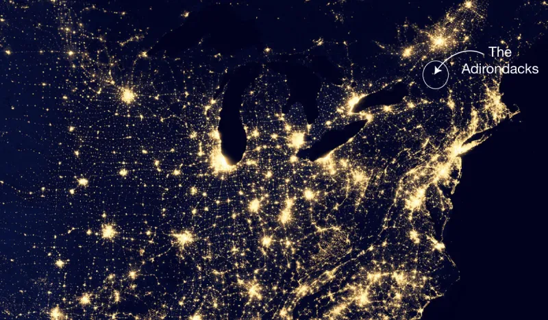Satellite Image of the Northeastern United States (NASA-NOAA Image)