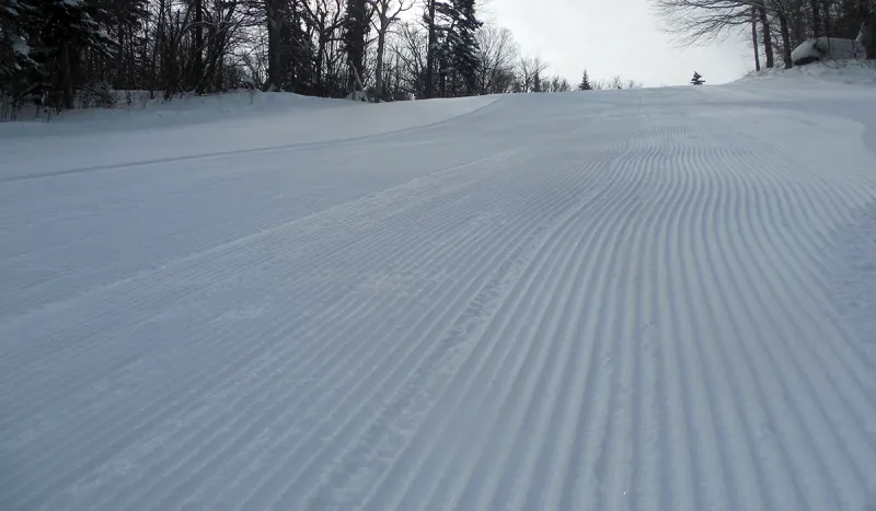 Nothing like the beauty of a freshly groomed trail, or trail in the process of being groomed!
