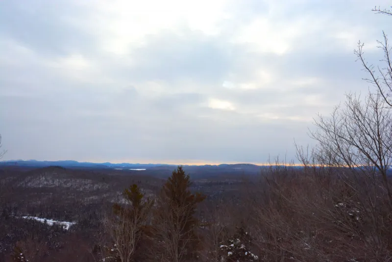 Late afternoon view from the top of Goodman Mountain