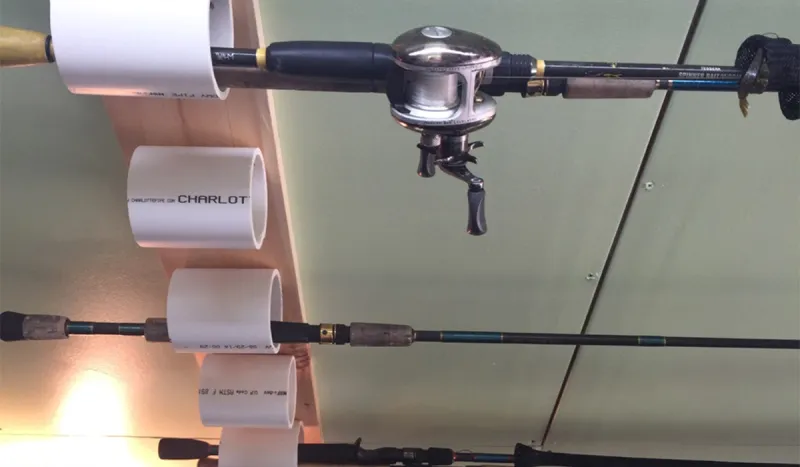 Keep your pole up and out of the way without going out to purchase an expensive rack