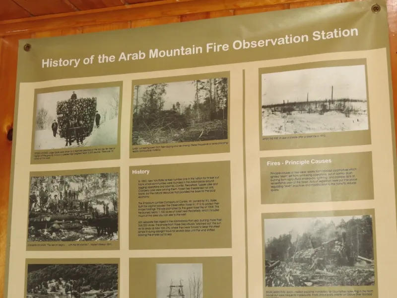 One of many displays inside the Mount Arab observer's cabin-museum