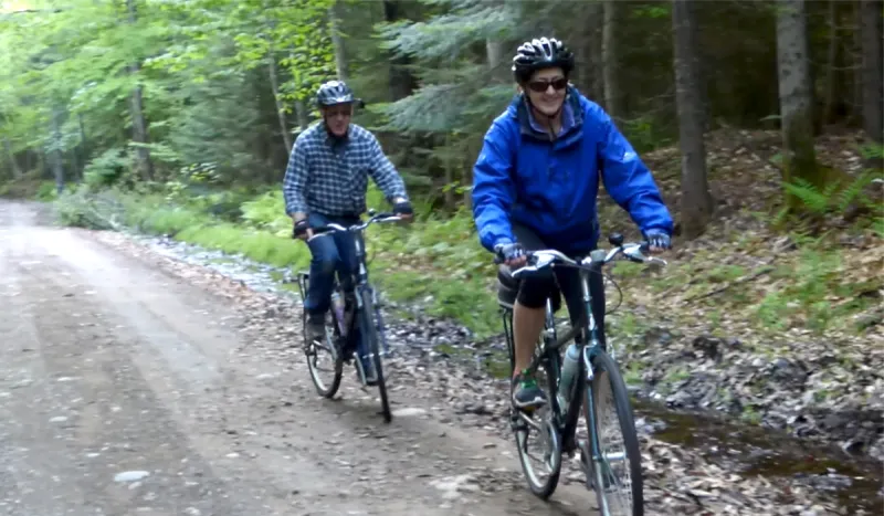 Linda & Neil are enjoying the bike ride to Low's Upper Dam