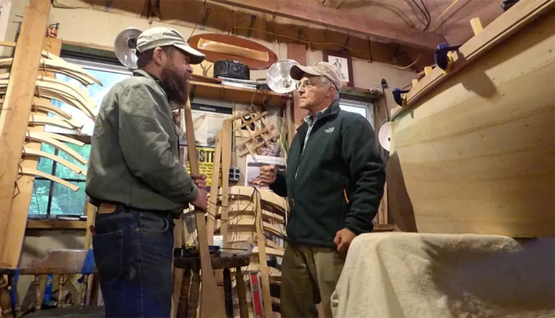 Don & Rob discuss the elements of an Adirondack Guide Boat in his workshop