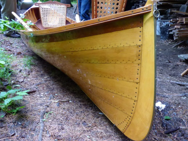 One of Frenette's finished boats.