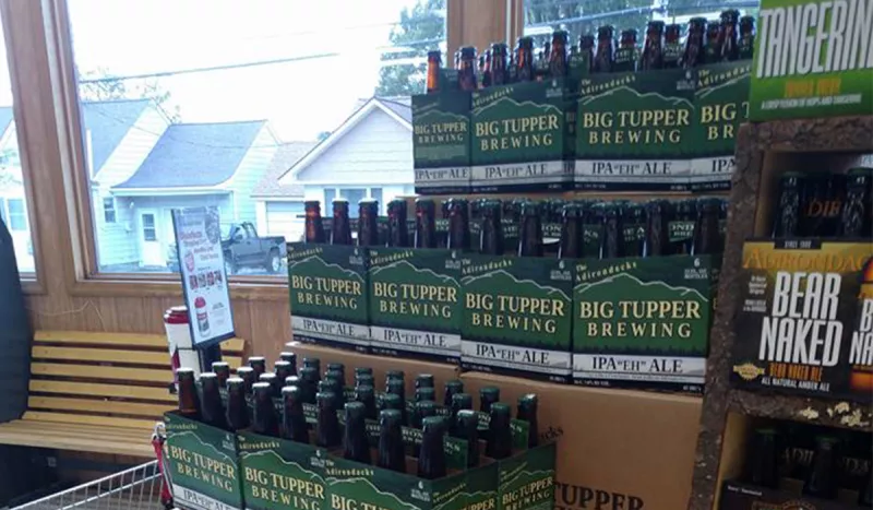 A large inventory Big Tupper Brewing's IPA "Eh" Ale have been conveniently located near the checkout at Shaheen's IGA all summer.
