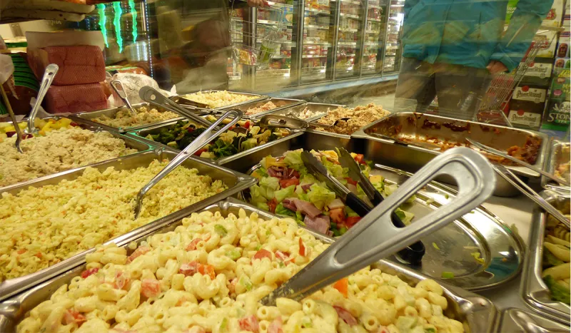 The salad selection at Shaheen's stands well above your average supermarket deli salad selection.