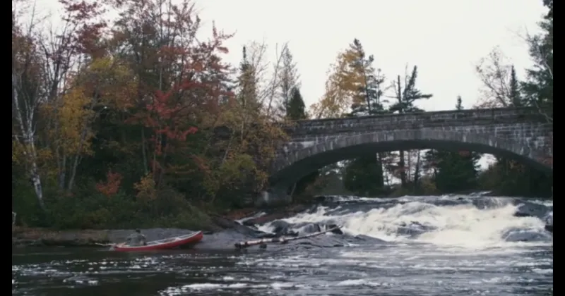 Recognize this location? Actor Jamal Mallory-McCree who plays Derek in Cloned: The Recreator Chronicles is trying to escape his clone via a canoe takeout at the popular fishing spot below Bog River Falls.