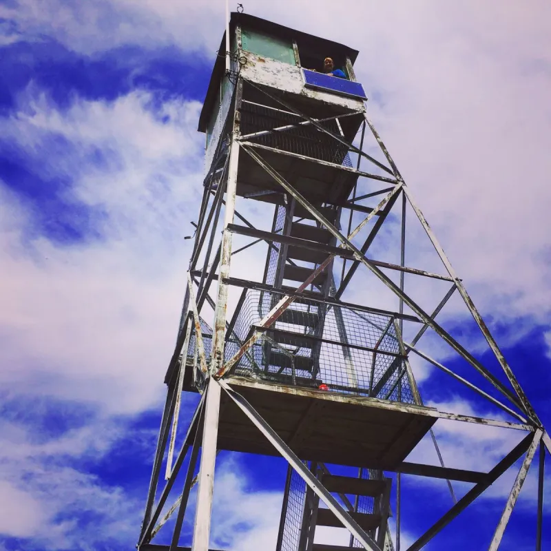The fire tower at the top of Mount Arab is definitely worth checking out. As noted by my mom, "You feel like you're on top of the world!"