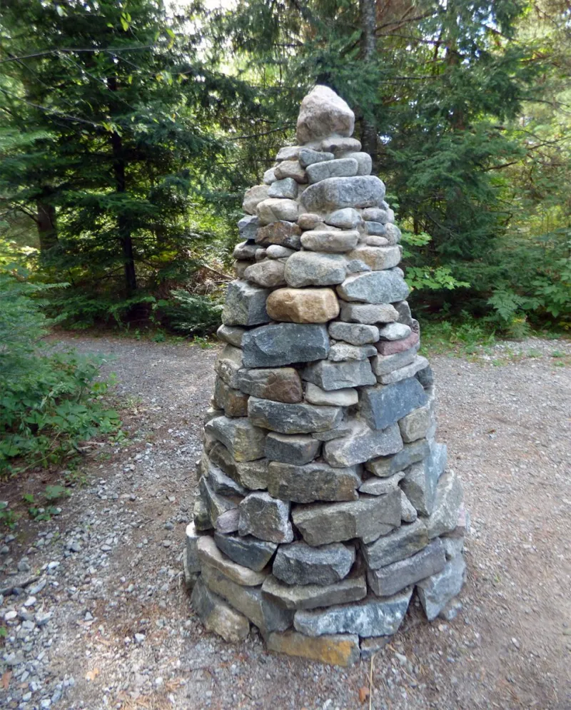 This Wild Center cairn stands for more than just a trail marker.