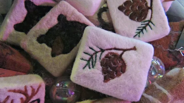 These soaps are made from goats milk, but also covered with handmade, felted alpaca fur for a hypoallergenic loofa effect. Now that will make someone feel special!