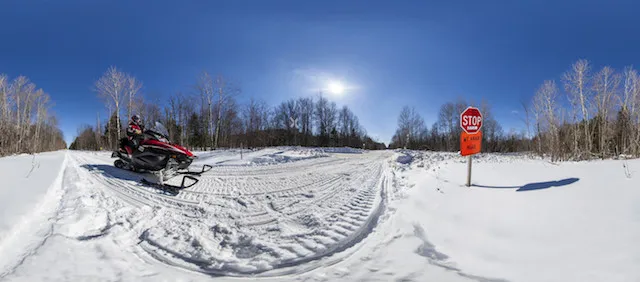 Lots of thrills and not that many chills with our snowmobiling.