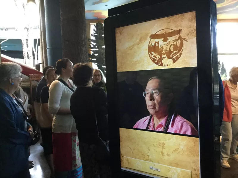 A new kiosk lets visitors listen to storytellers.