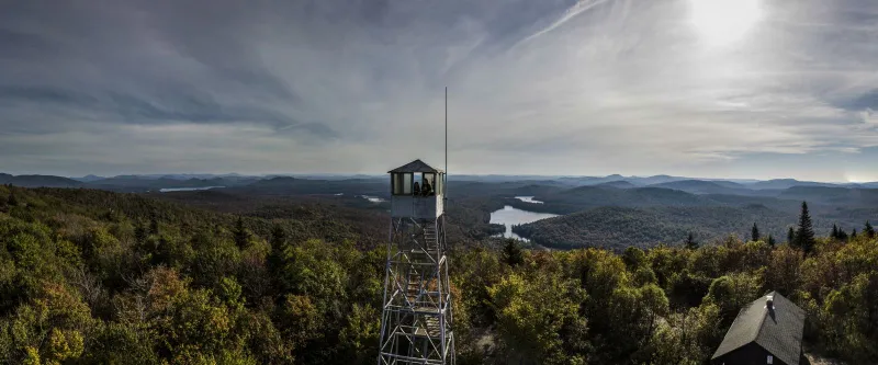 The fire tower on Mount Arab's summit.