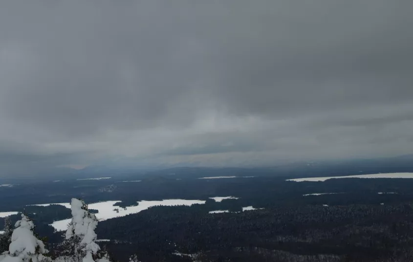 A wonderful view over wilderness vista in winter.