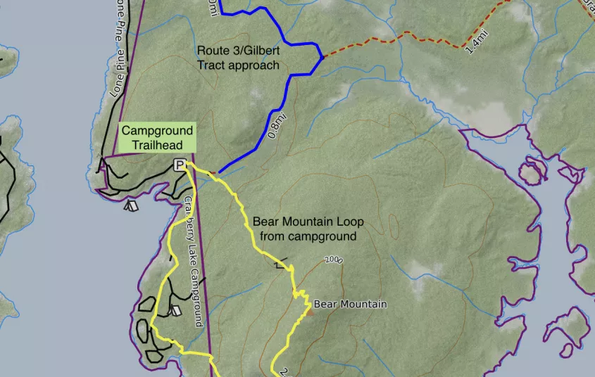 Bear Mountain trail map